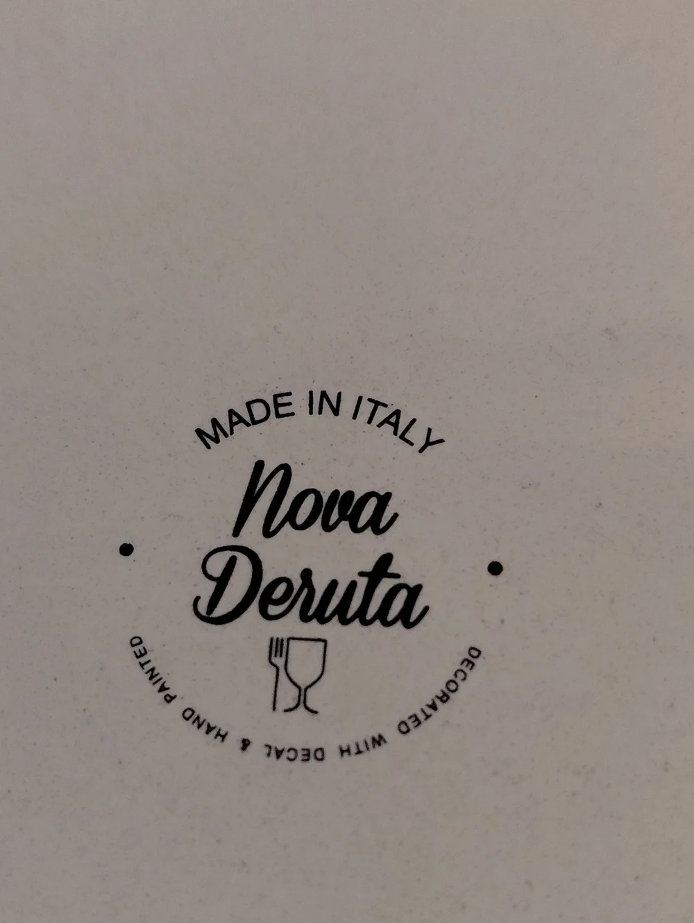 Nova Deruta Hand Painted Porcelain Oval Platter, 11 1/2